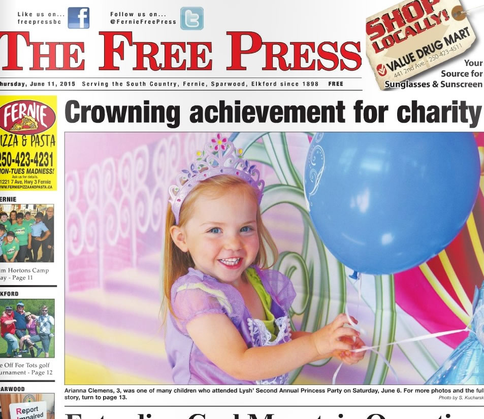 Front Cover Story - Lysh's Princess Party - Fernie Free Press